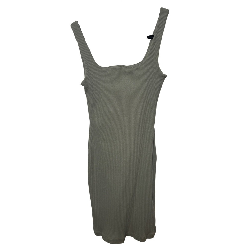 Madewell‎ Ribbed Tank Dress Women M Sage Green Square Neck Coastal Grandma
